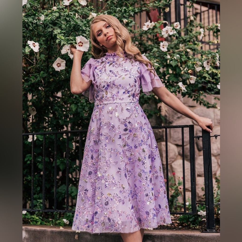 JessaKae Lilac Sequin Formal Dress